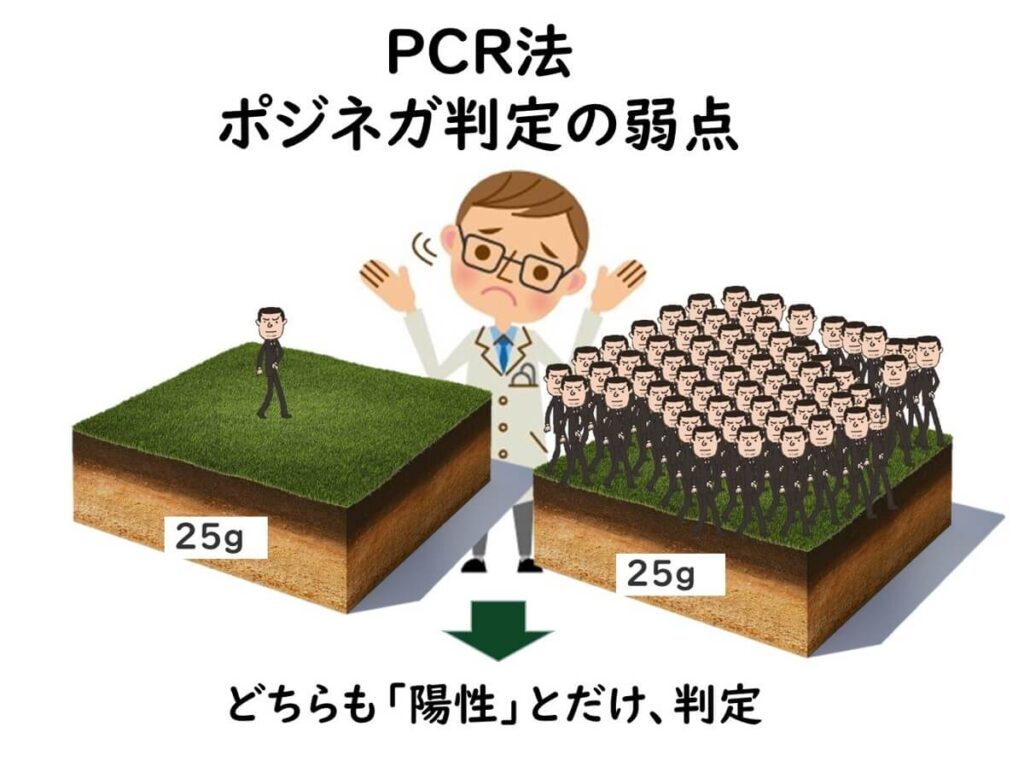 増菌培養を必要とするPCR法では定量ができない