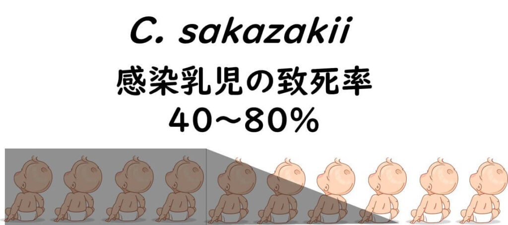 Cronobacter sakazakii感染乳児の致死率