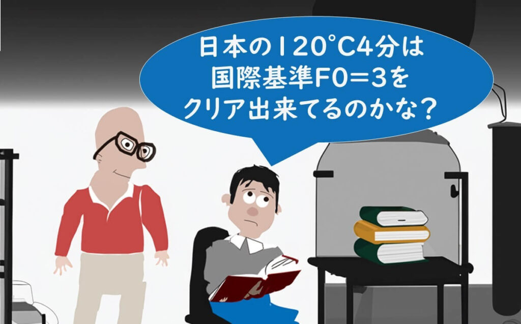 日本の食品衛生法上のレトルト殺菌レベルが国際的なF0値に換算するとどうなるか？